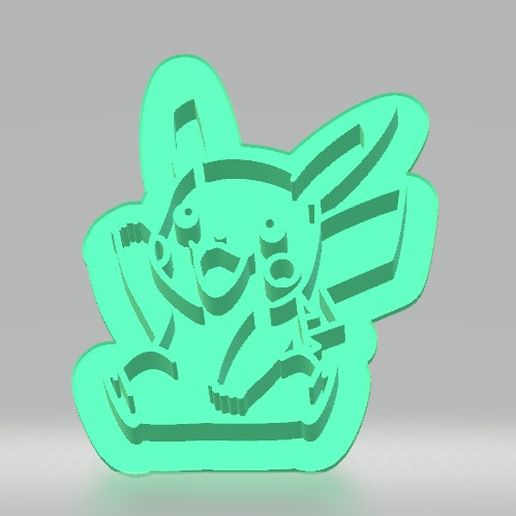 Download STL file Pikachu cutter and marker • 3D printer design ・ Cults