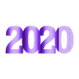 Text Flip - 2020 2021.stl Archivo STL gratis Voltear el texto - 2020 2021・Objeto de impresión 3D para descargar