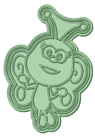 Bichikids Butterfly cookie cutter V 2.0 - 3D model önizlemesi