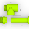 2.png Connection pipe T 3 8 - 1 4 - 3D Model File STL 3D print model