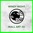 WINDY NIGHT WALL ART 2D WINDY NIGHT KIDS ROOM WALL ART 2D