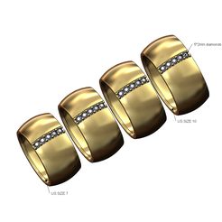 Diamond-line-Dome-wide-cigar-band-size7to10-00.jpg STL file Wide diamond line dome cigar band 3D print model・3D printable model to download