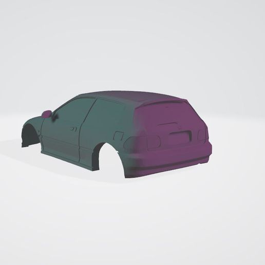 STL file Civic EG6 Mini-Z (body shell) 🐚 ・Model to download and 3D ...