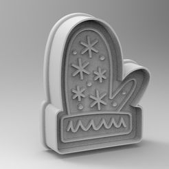 ChristmasCookieCuttersShape4.jpg STL file Christmas Cookie Cutters with Stamp - Shape 4・3D printing idea to download