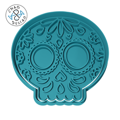 skull_03_8cm_2pc_C.png Archivo STL Cráneo redondeado (no3) - Cortador de galletas - Fondant - Arcilla polimérica・Modelo para descargar y imprimir en 3D