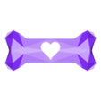Bone_Heart.STL Низкополигональная кость с сердцем - 3D печатаемое подарочное украшение