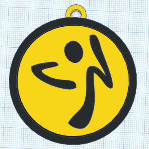 zumba keychain 3D model