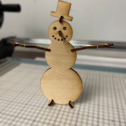 Snowman-Image-1.png Файл 3D Interlocking Snowman Model Kit For Laser Cutting・3D модель для печати скачать
