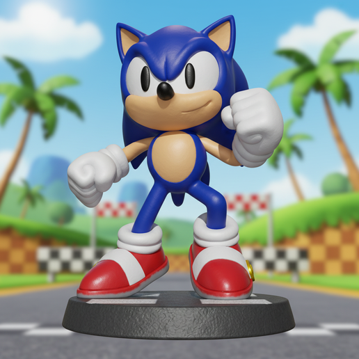 🦔 Sonic the Hedgehog Figurine Fan Art 3D Printable Statue Classic