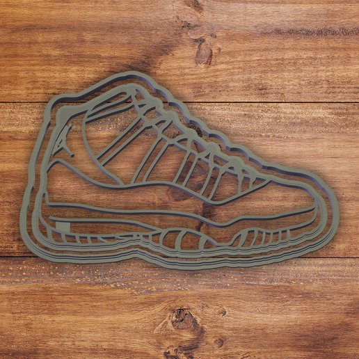 Jordan-11.1.png Download STL file Famous Shoes Cookie Cutter Set (Premium) • 3D print template, davidruizo