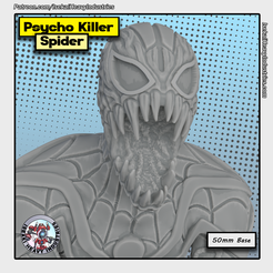 SpiderCarnage_Portrait.png 3D file Pyscho Killer Spider・3D print model to download