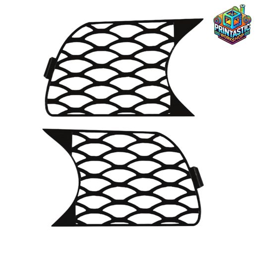BMW E46 M PACK M3 Fog Light Mesh Covers – Front Bumper Grilles | STL for 3D Printing Grill