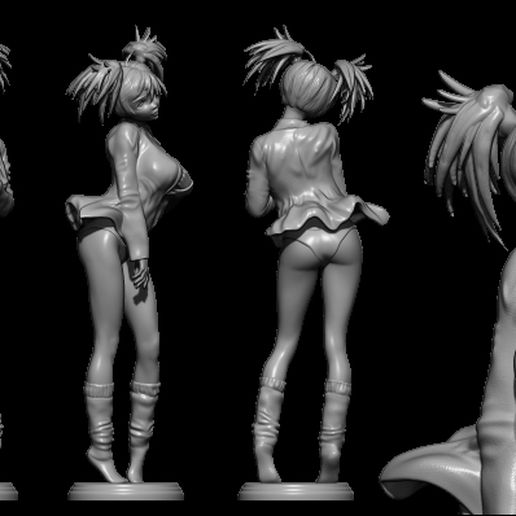 BPR_Render.jpg STL-Datei Anime Mädchen 3 herunterladen • Modell zum 3D-Drucken, walades