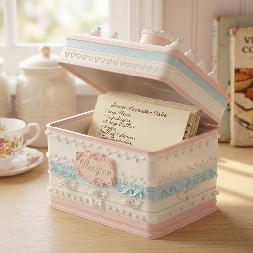 Victorian Pastel Recipe Box