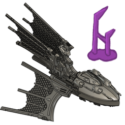 Eldar-BB-2-supported.png STL file Elfdar Battleship Mk. 1b (Supported)・3D print design to download, Italianmoose