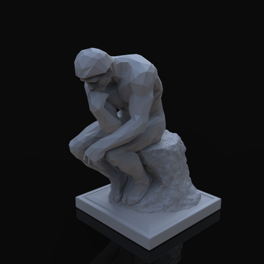🗿 The Thinker - abstract・ STL File for ・Cults