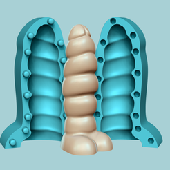 d3-0.png STL file Dildo Mold for Silicone Chocolate Soap A03・3D printable model to download