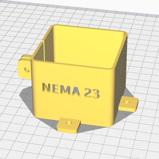 NEMA 23 mount 3D model preview