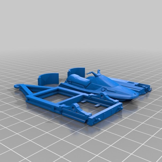 Yamaha waverunner III 650 + Trailer - 3D model önizlemesi