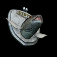 Dentex-head-trophy-15.png fish head trophy Common dentex / dentex dentex open mouth statue detailed texture for 3d printing
