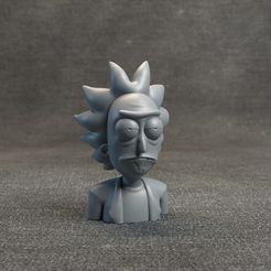 RickandMortyHeadz_01.jpg OBJ-Datei Rick Sanchez - Rick and Morty・3D-druckbares Modell zum Herunterladen