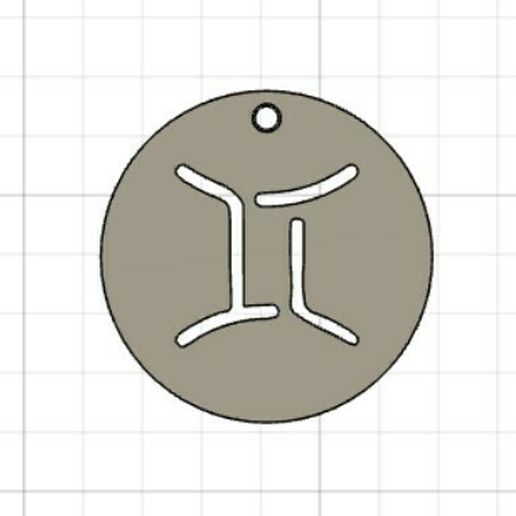 Gemini key ring 3D model