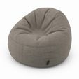 bean-7.jpg Comfortable Taupe Fabric Bean Bag Chair 3D Render