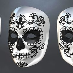 2.jpg STL file catrina mask・3D printing design to download