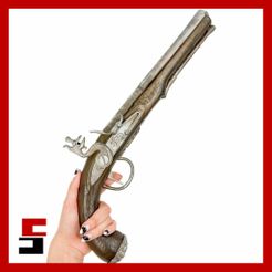 cults-special-17.jpg Fichier 3D Pistolet Jack Sparrow Pirates des Caraïbes Réplique d'une arme à feu・Modèle à imprimer en 3D à télécharger
