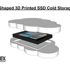 Cloud-SSD-Case.jpg Cloud Shaped 3D Printed SSD Cold Storage Case
