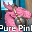 pink.png Dragon Head Phone Stand / Headset Holder