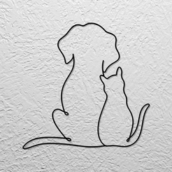 WallArt_CAT_DOG.png DOG & CAT - LINE ART