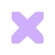 Tic tac toe - X.stl 3D Tic Tac Toe game - NOUGHTS and CROSSES