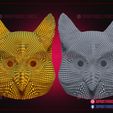 Squid_Game_mask_Boss_mask_3d_print_model_10.jpg Squid Game Mask - Boss Mask - Owl Mask for Cosplay