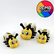 Flexi-Bee-Remb-Studios-12.png Cute Flexi Bee | Print-in-place | Без поддержки