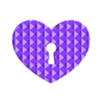 Heart_with_Keyhole.stl Heart with keyhole and facets for Valentine