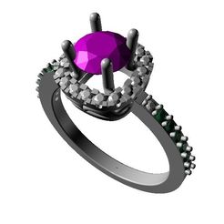 RG26713.jpg Fichier STL gratuit Free !! 3D CAD Model For Solitaire With Accents Ring・Design pour imprimante 3D à télécharger
