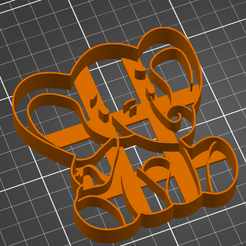 Slon.png Elephant cookie cutter and embosser