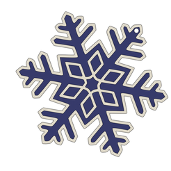 2.png STL-Datei Schneeflocke・3D-druckbare Vorlage zum herunterladen