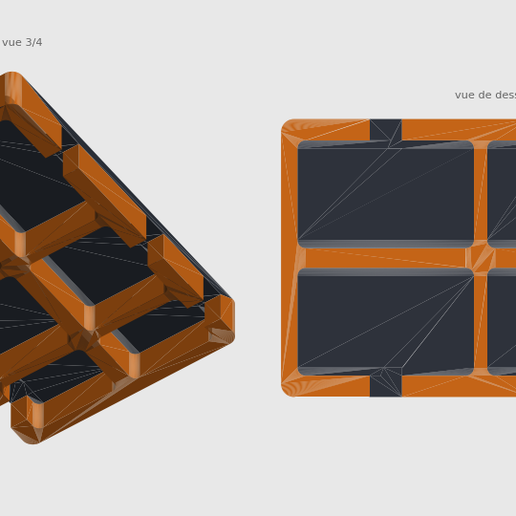 Screw Sorting Tray - 6 Blind Bays in 3 Sizes, 130 mm