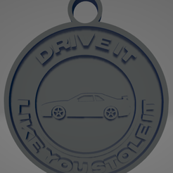 descarga-2023-05-22T193531.575.png STL file "Drive it like you stole it (Nissan Skyline)" Keychain・Design to download and 3D print