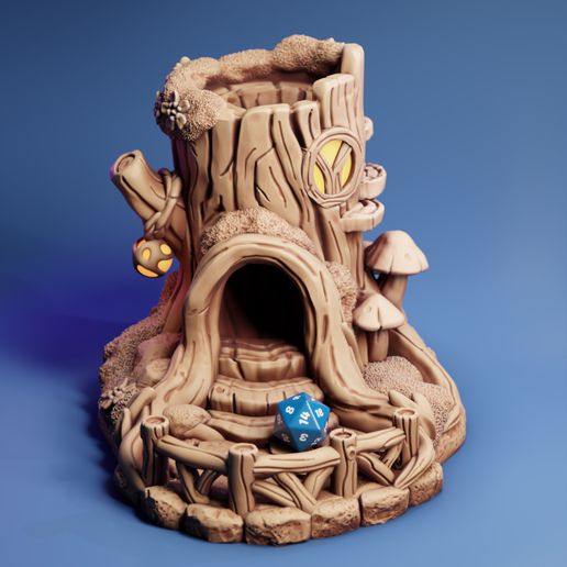 treestump_mmf6.jpg Torre de dados de coto de árvore de fantasia
