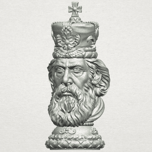 TDA0254 Chess-The King A02.png Download free file Chess-The King • Design to 3D print, GeorgesNikkei
