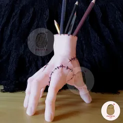 3.webp Fichier STL Lapicero dedos mano Merlina - mercredi - THING Addams - Porta lapiz・Design imprimable en 3D à télécharger
