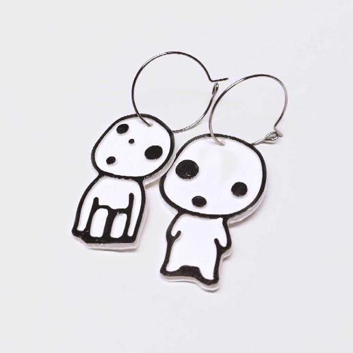 Kodama Earrings 3D model