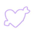 Heart with arrow cookie cutter.STL Вырубка для печенья "Сердце со стрелой