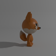 7.png Cute Fox figure 3D Printable