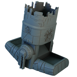 ASP021-1.png 3D file Crashed Spaceship Dice Tower・3D printing template to download