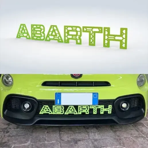 ABARTH Front Grill Letters-V2