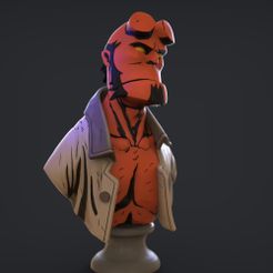 hellboy1.jpg Файл STL Бюст Хеллбоя・3D-печатная модель для загрузки